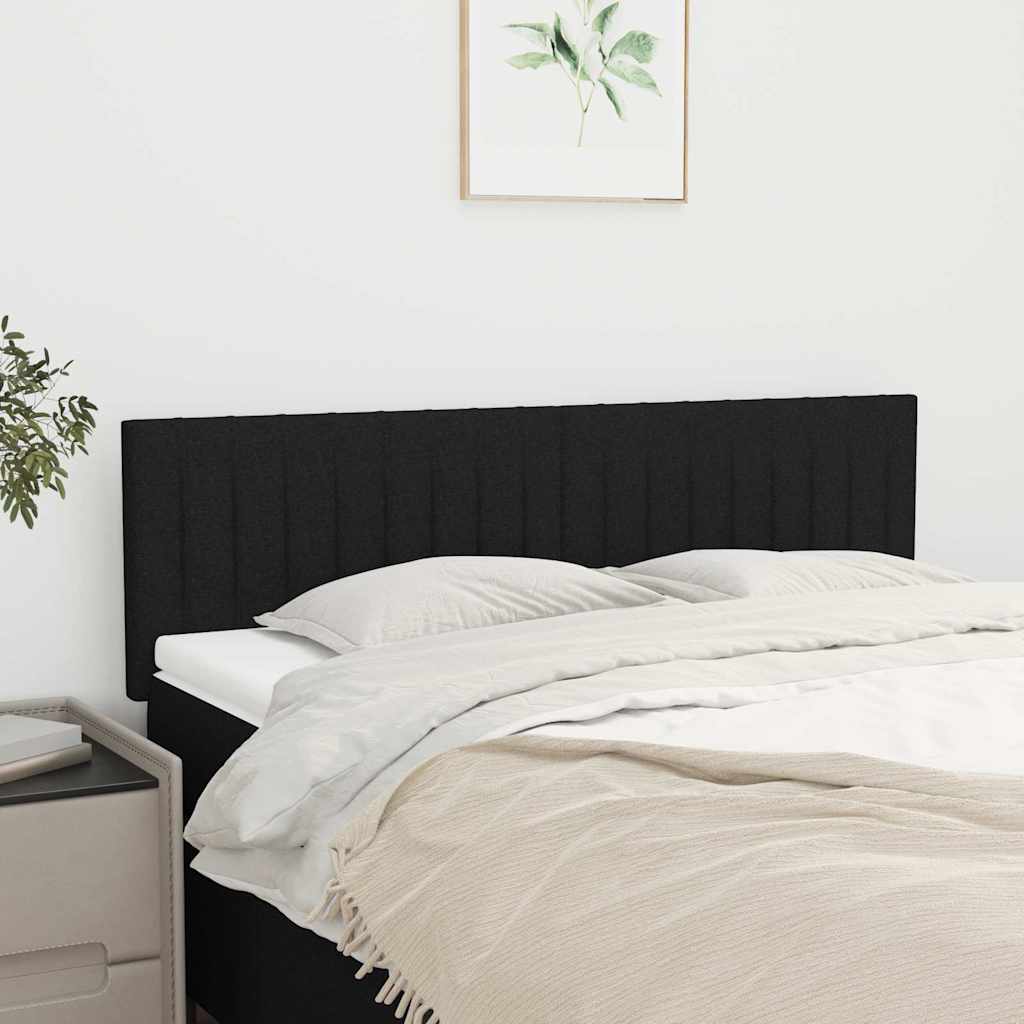 Kopfteile Schwarz 144x5x78/88 cm Stoff