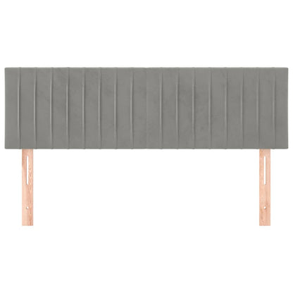 Kopfteile Hellgrau 144x5x78/88 cm Samt