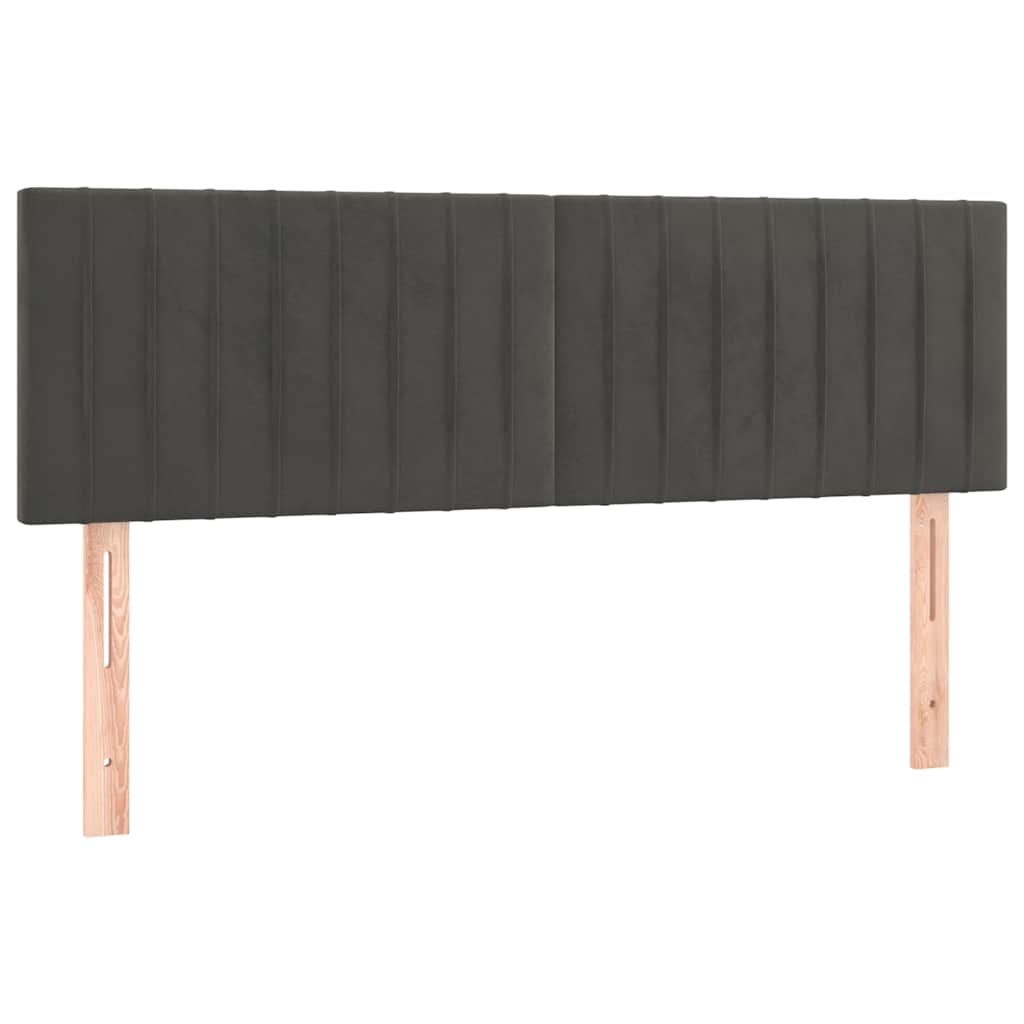Kopfteile Dunkelgrau 144x5x78/88 cm Samt