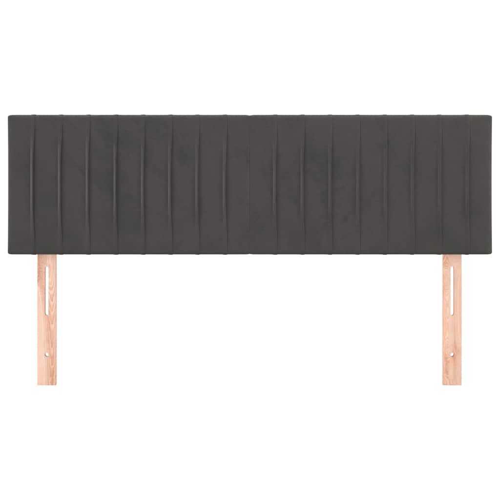 Kopfteile Dunkelgrau 144x5x78/88 cm Samt