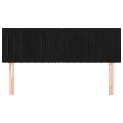 Kopfteile Schwarz 144x5x78/88 cm Samt
