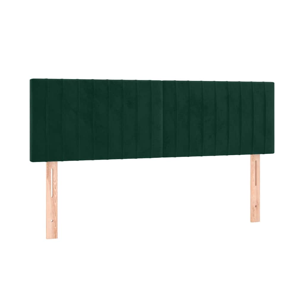 Kopfteile Dunkelgrün 144x5x78/88 cm Samt