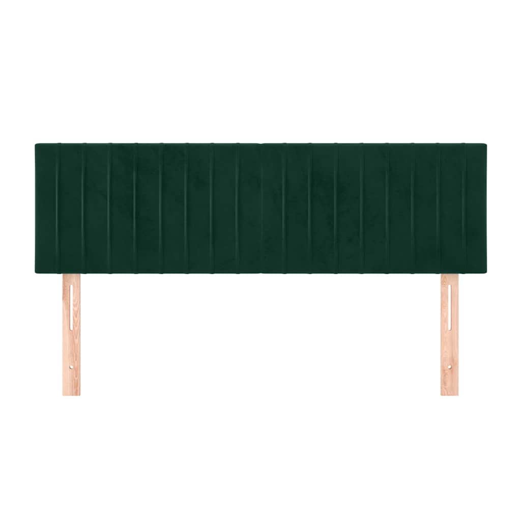 Kopfteile Dunkelgrün 144x5x78/88 cm Samt