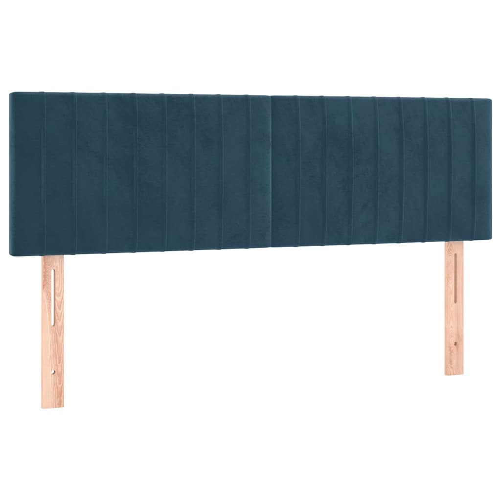 Kopfteile Dunkelblau 144x5x78/88 cm Samt