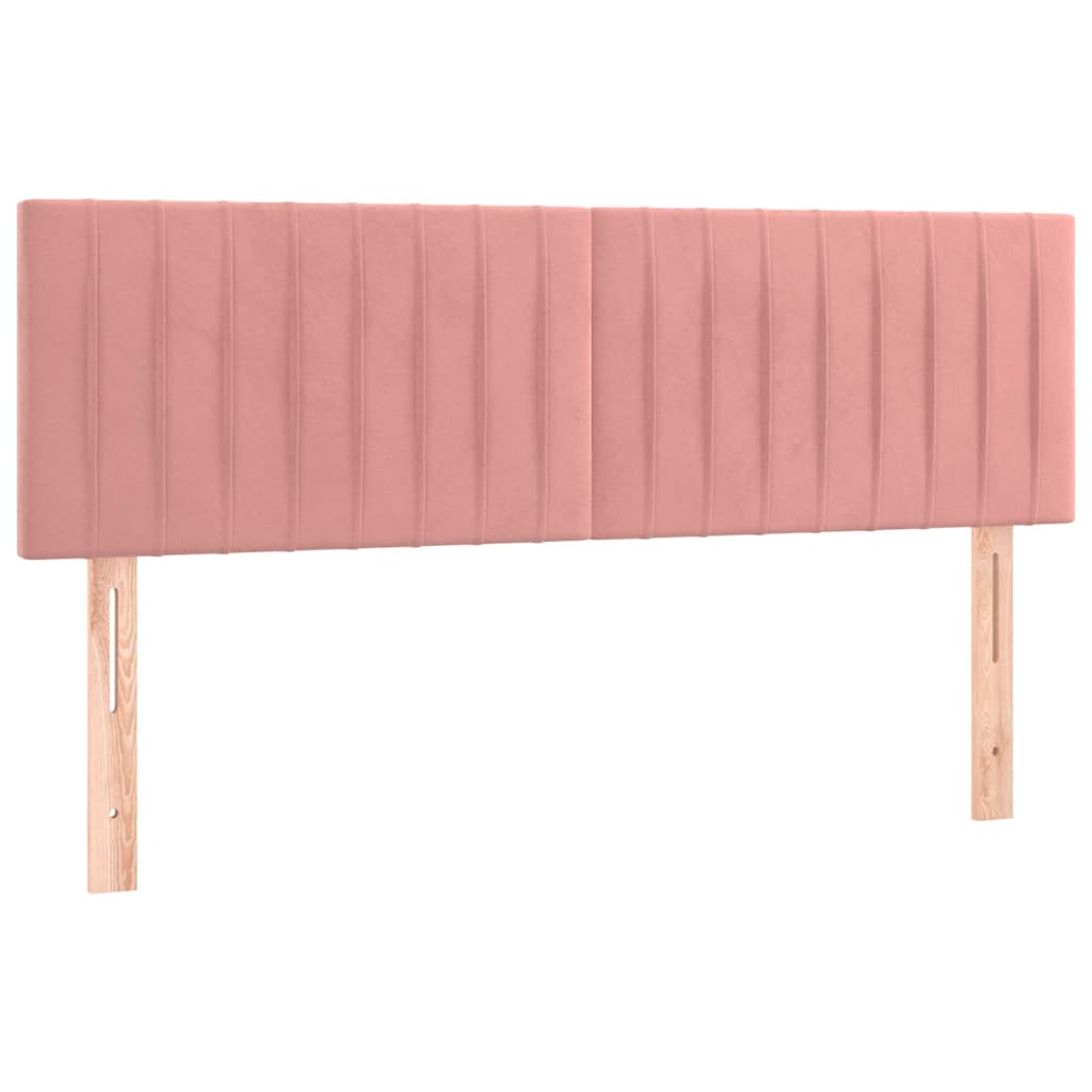 Kopfteile Rosa 144x5x78/88 cm Samt