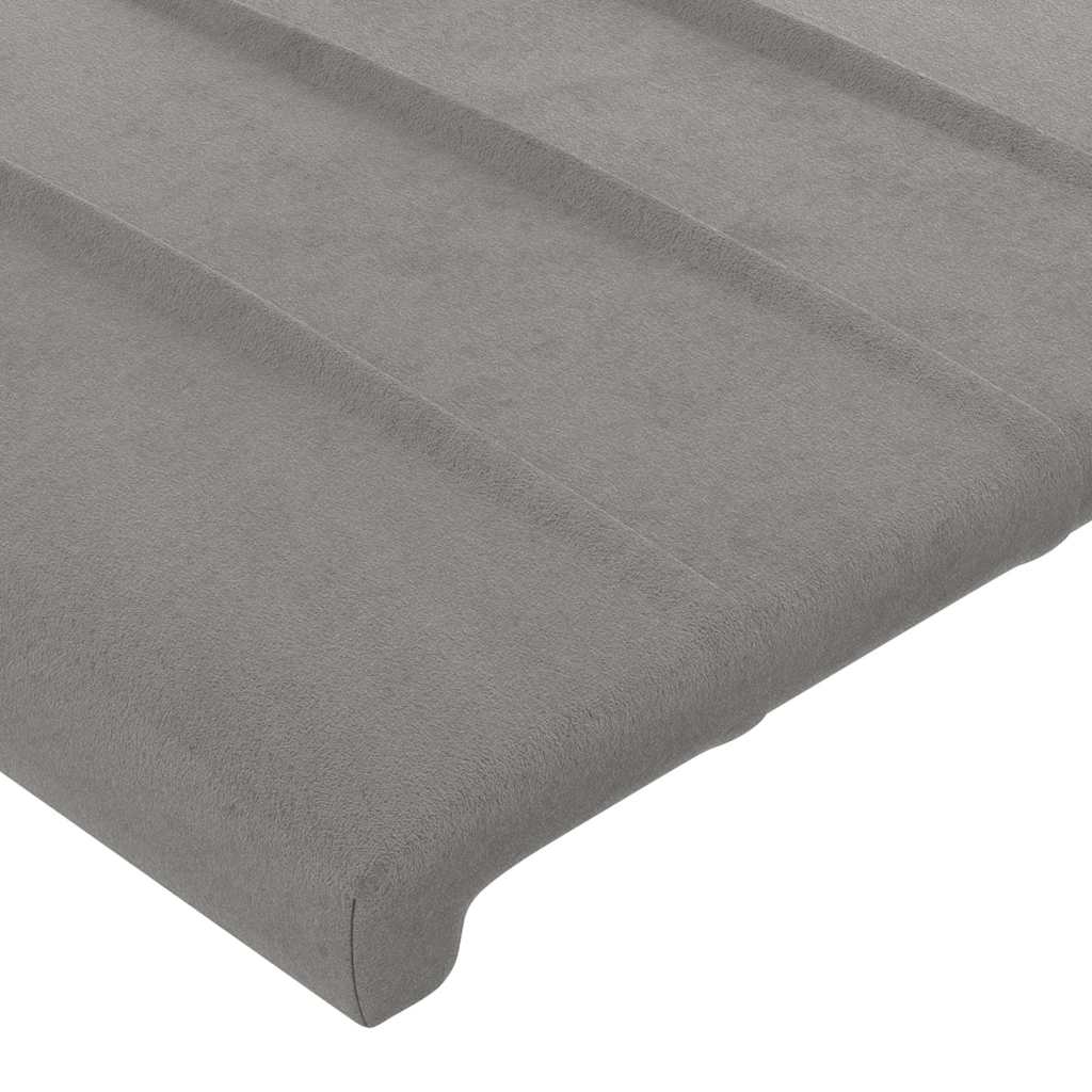 Kopfteile Hellgrau 160x5x78/88 cm Samt