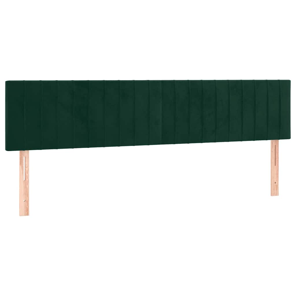 Kopfteile Dunkelgrün 160x5x78/88 cm Samt