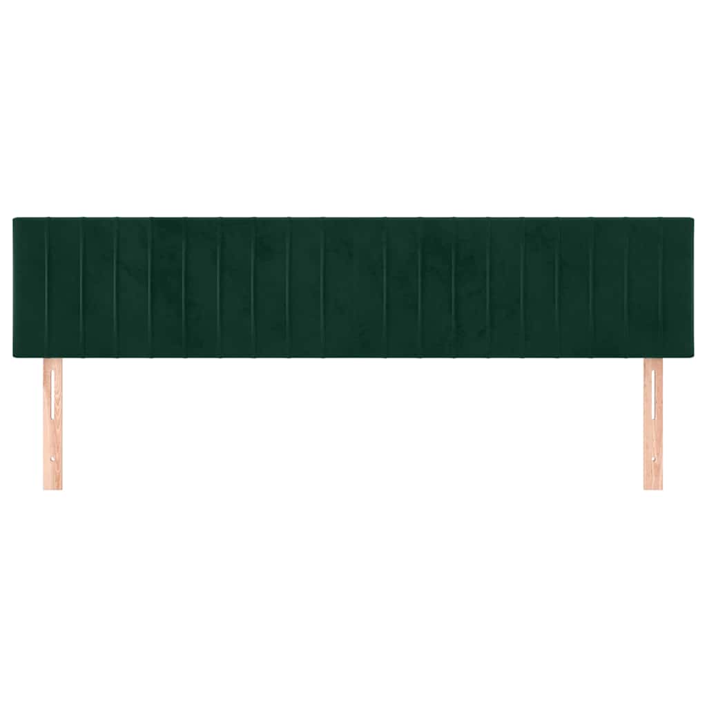 Kopfteile Dunkelgrün 160x5x78/88 cm Samt