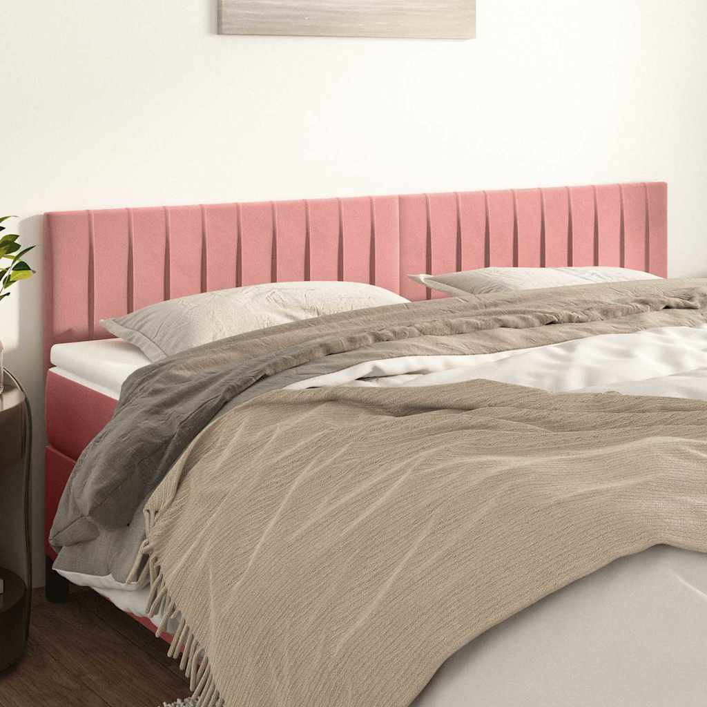 Kopfteile Rosa 160x5x78/88 cm Samt