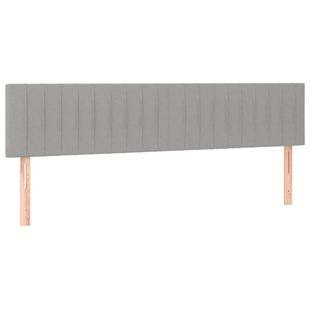 Kopfteile Hellgrau 180x5x78/88 cm Stoff