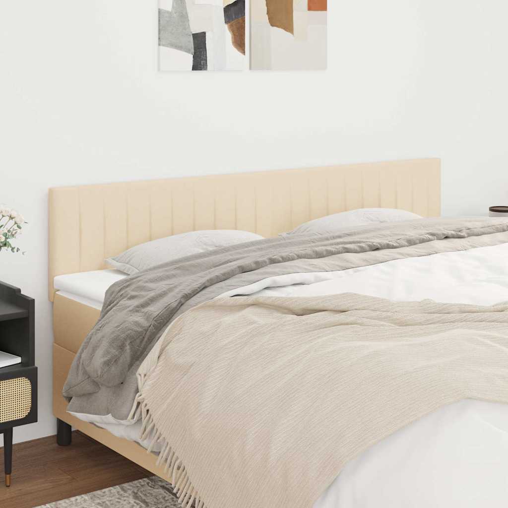 Kopfteile Creme 180x5x78/88 cm Stoff