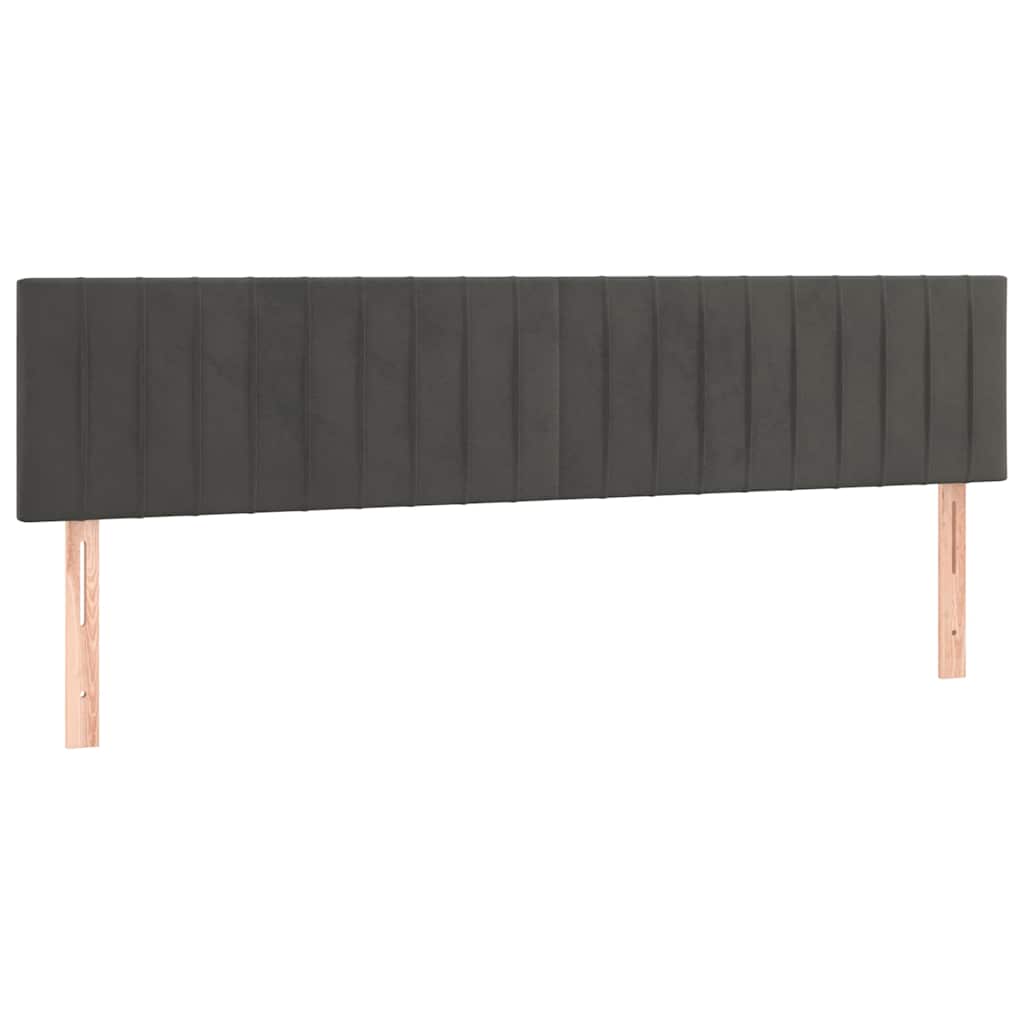 Kopfteile Dunkelgrau 180x5x78/88 cm Samt