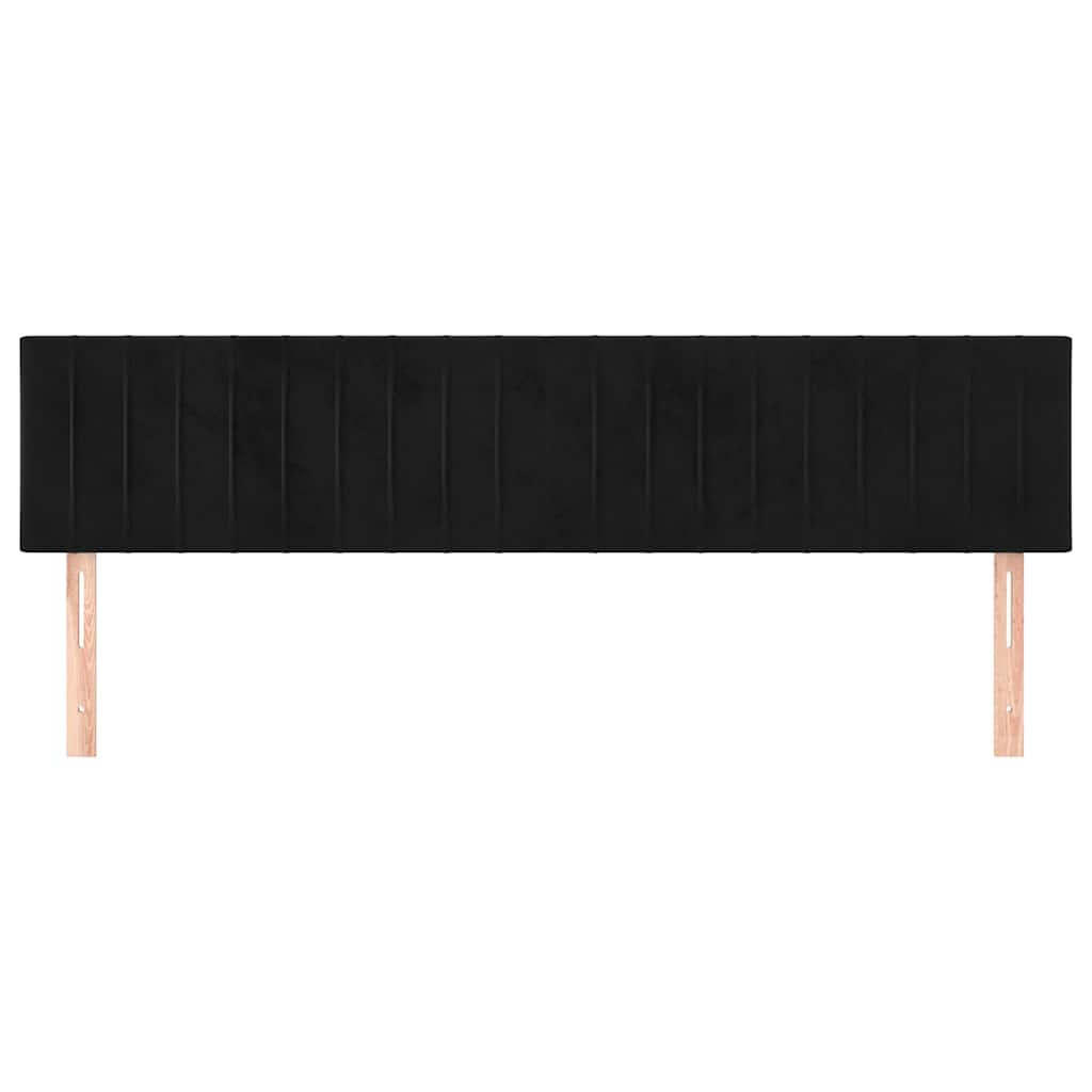 Kopfteile Schwarz 180x5x78/88 cm Samt