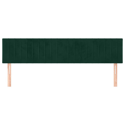 Kopfteile Dunkelgrün 180x5x78/88 cm Samt