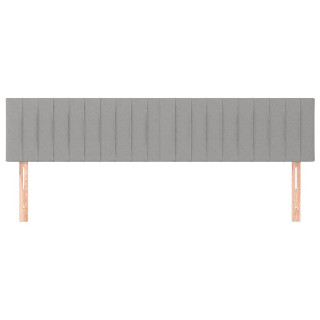 Kopfteile Hellgrau 200x5x78/88 cm Stoff