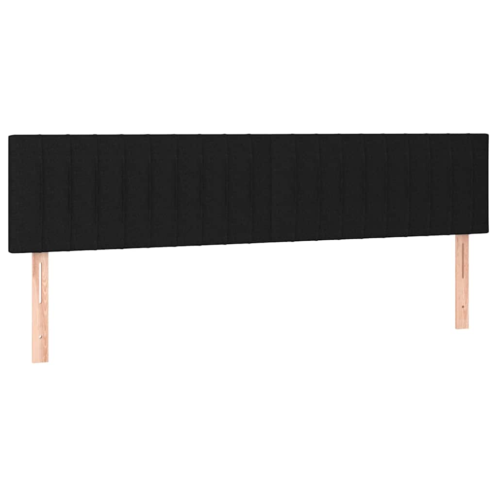 Kopfteile Schwarz 200x5x78/88 cm Stoff