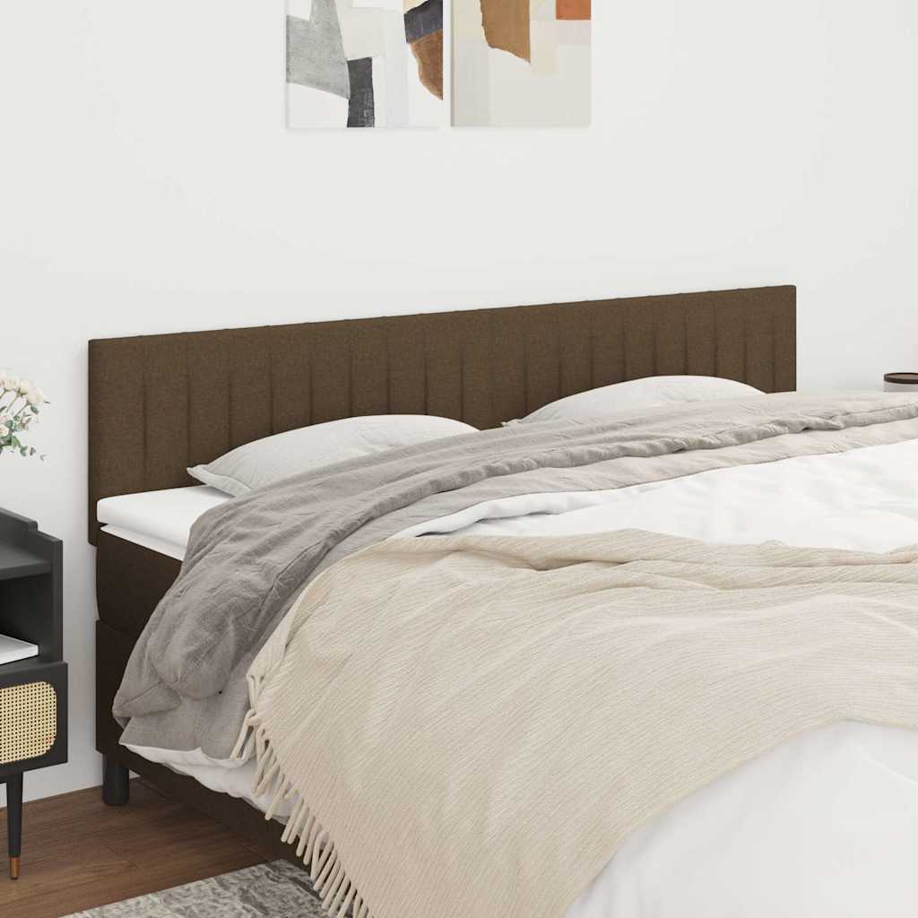 Kopfteile Dunkelbraun 200x5x78/88 cm Stoff