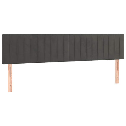 Kopfteile Dunkelgrau 200x5x78/88 cm Samt