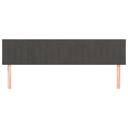 Kopfteile Dunkelgrau 200x5x78/88 cm Samt