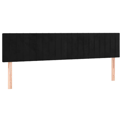 Kopfteile Schwarz 200x5x78/88 cm Samt
