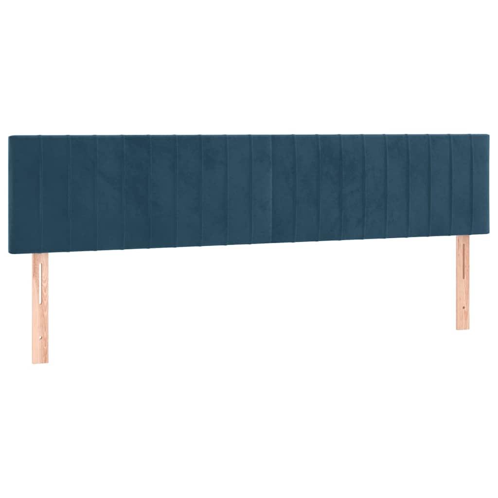 Kopfteile Dunkelblau 200x5x78/88 cm Samt