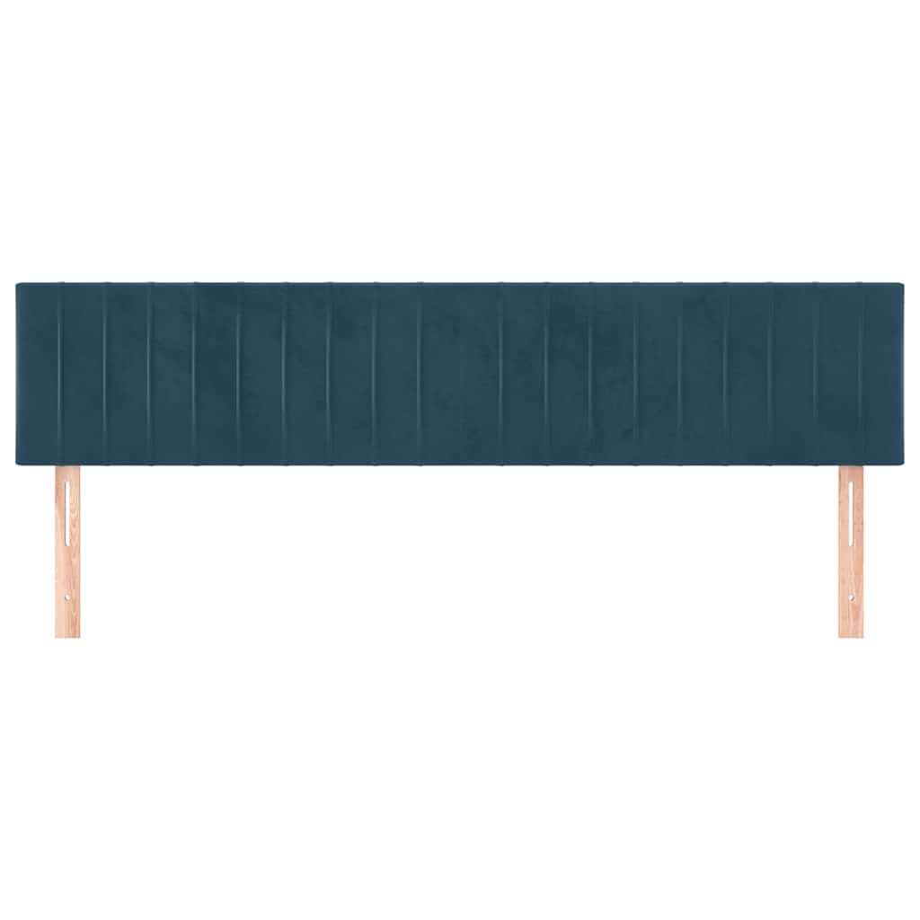Kopfteile Dunkelblau 200x5x78/88 cm Samt