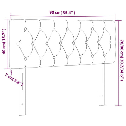 Kopfteil Hellgrau 90x7x78/88 cm Stoff