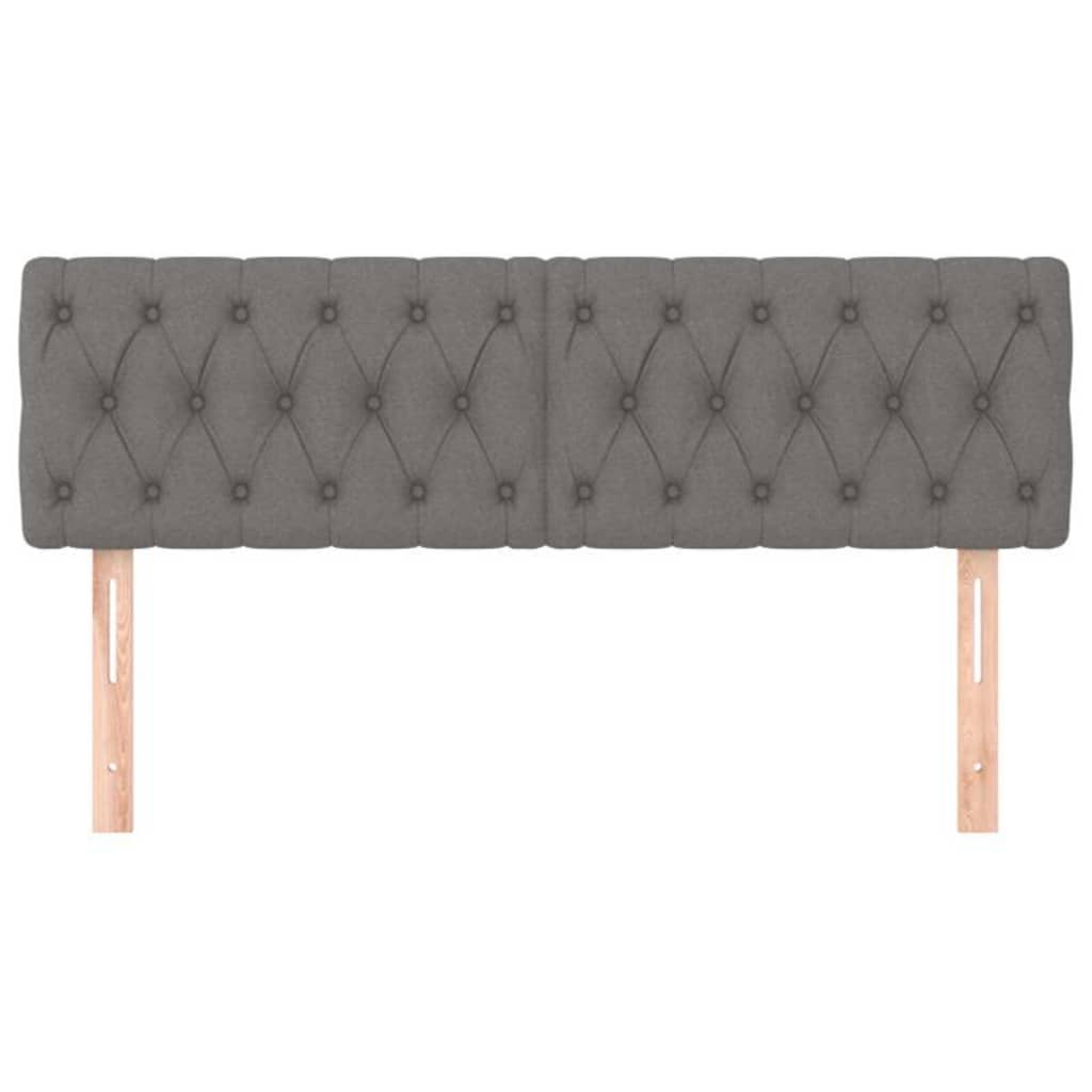 Kopfteile Dunkelgrau 144x7x78/88 cm Stoff