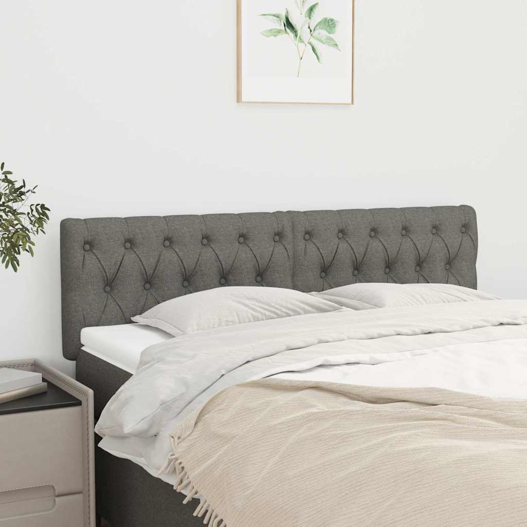 Kopfteile Dunkelgrau 144x7x78/88 cm Stoff