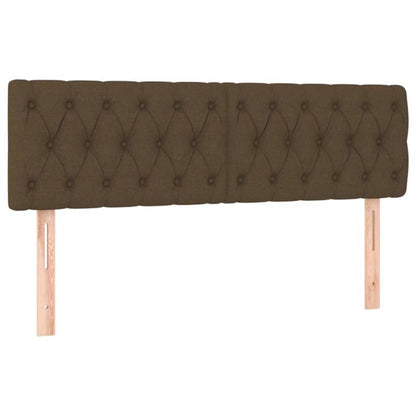 Kopfteile Dunkelbraun 144x7x78/88 cm Stoff