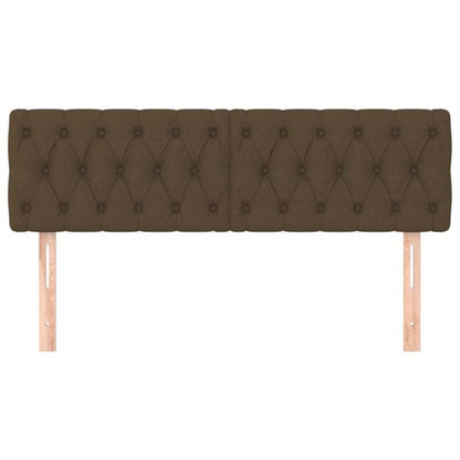 Kopfteile Dunkelbraun 144x7x78/88 cm Stoff