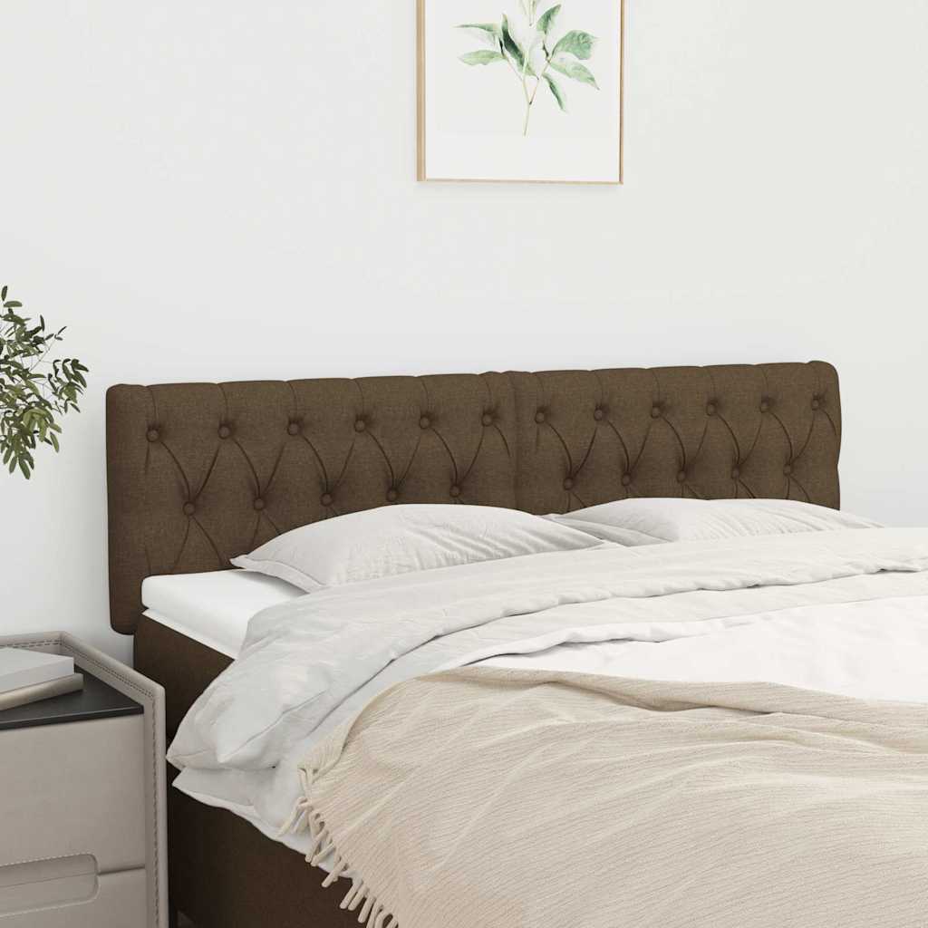 Kopfteile Dunkelbraun 144x7x78/88 cm Stoff