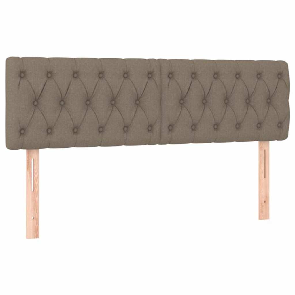 Kopfteile Taupe 144x7x78/88 cm Stoff