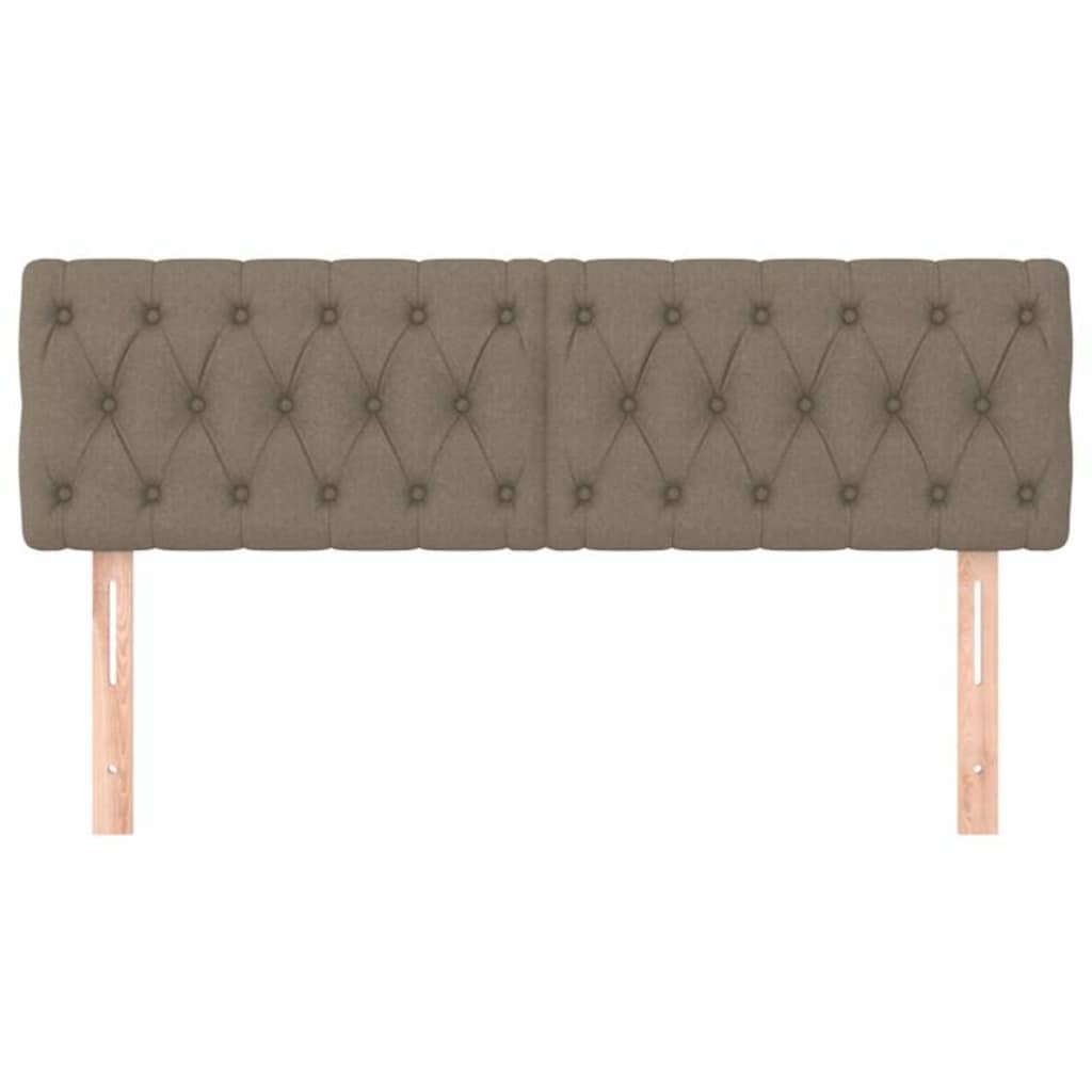 Kopfteile Taupe 144x7x78/88 cm Stoff