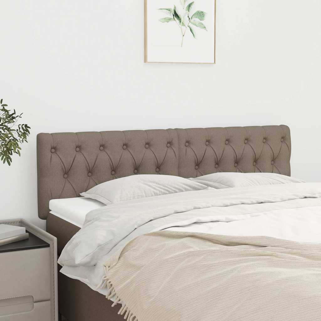 Kopfteile Taupe 144x7x78/88 cm Stoff