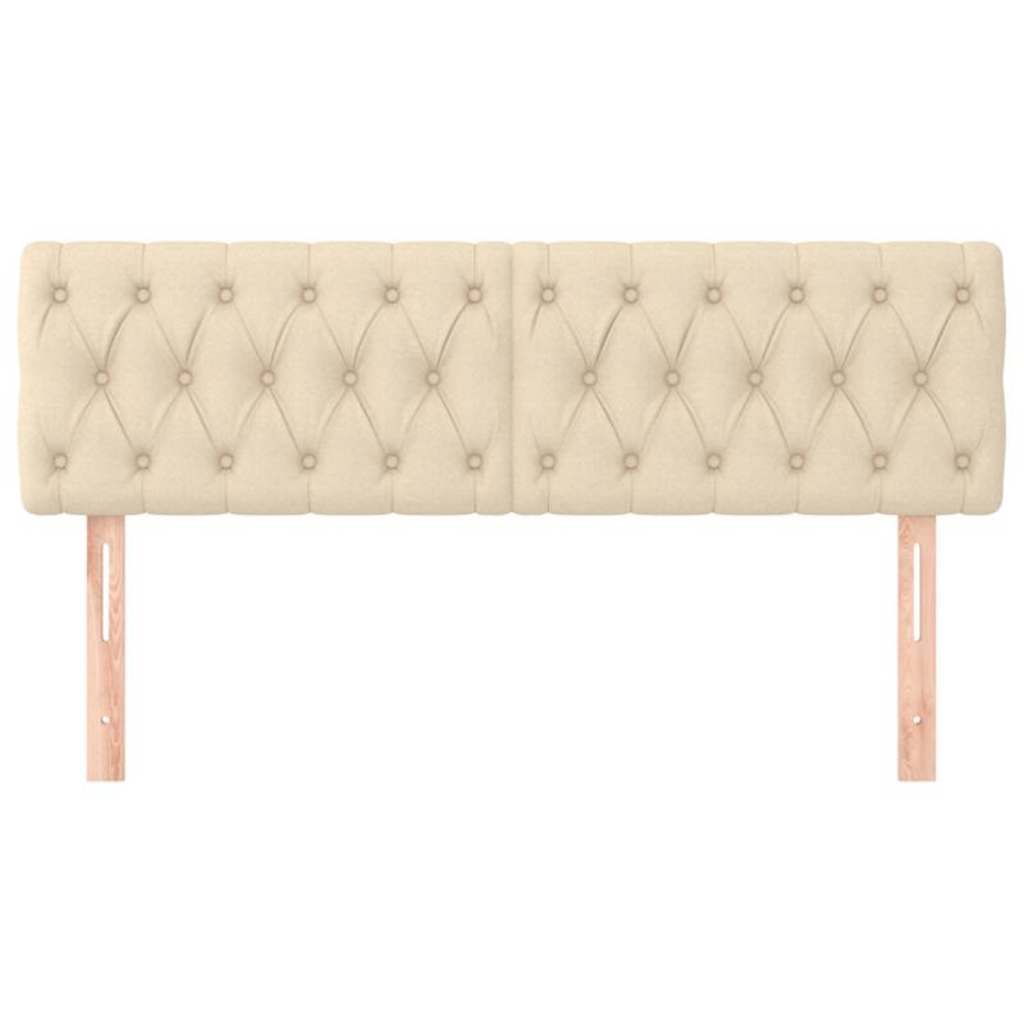 Kopfteile Creme 144x7x78/88 cm Stoff