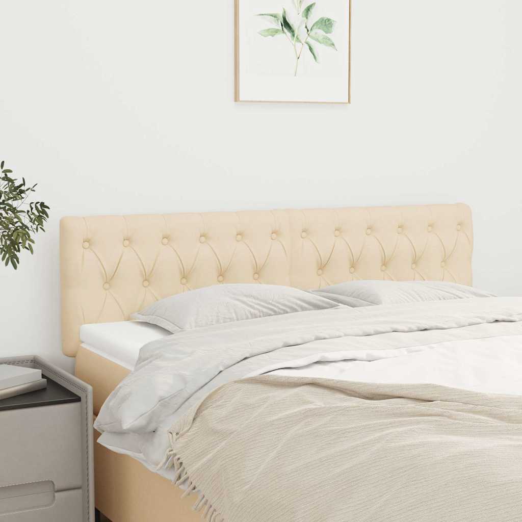Kopfteile Creme 144x7x78/88 cm Stoff