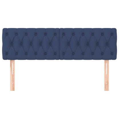 Kopfteile Blau 144x7x78/88 cm Stoff
