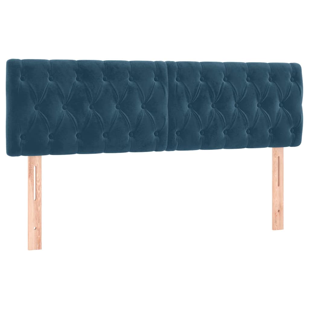 Kopfteile Dunkelblau 144x7x78/88 cm Samt