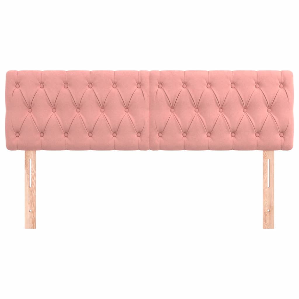Kopfteile Rosa 144x7x78/88 cm Samt