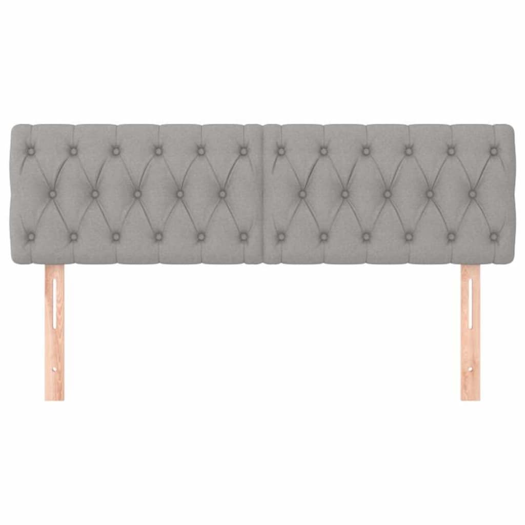 Kopfteile Hellgrau 160x7x78/88 cm Stoff