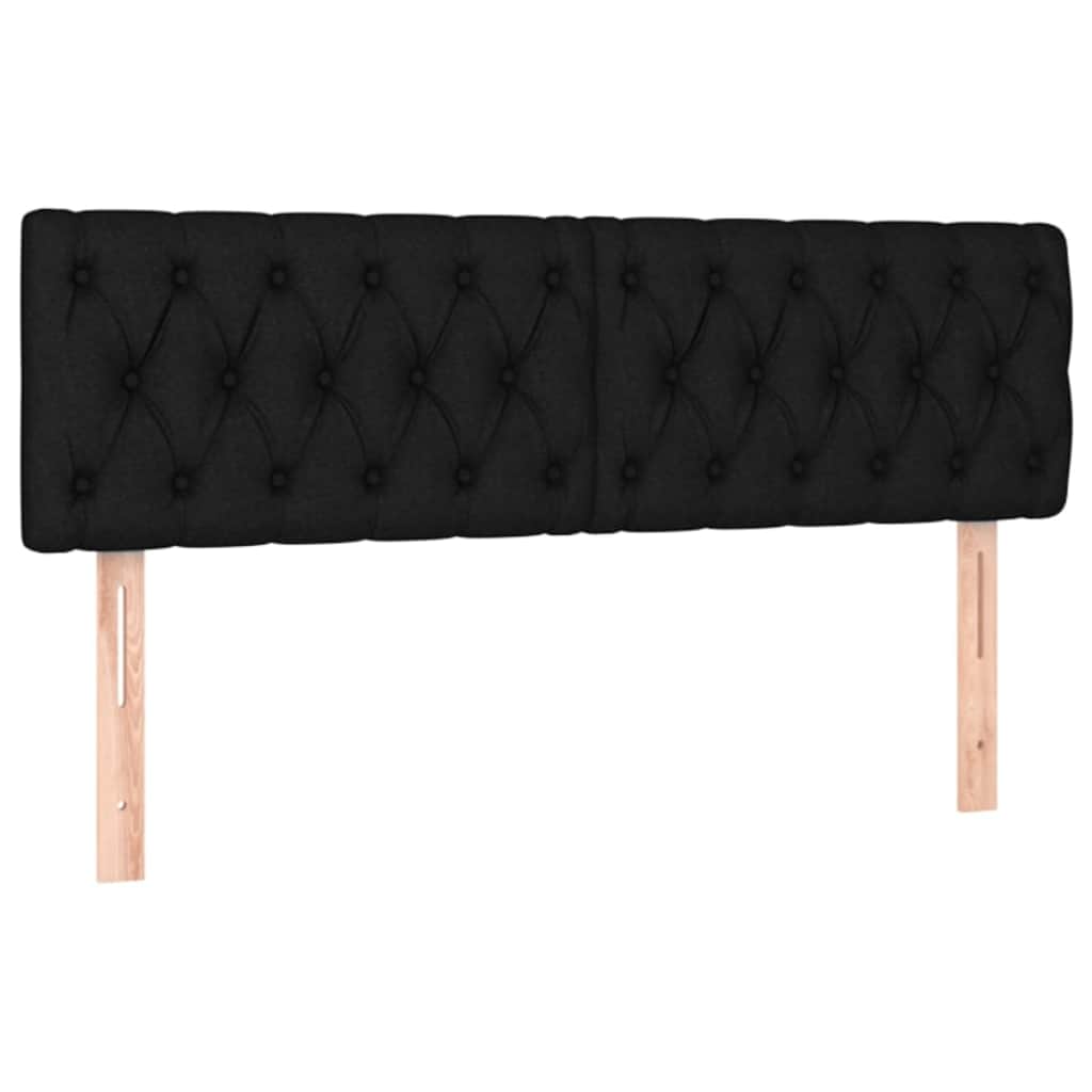 Kopfteile Schwarz 160x7x78/88 cm Stoff