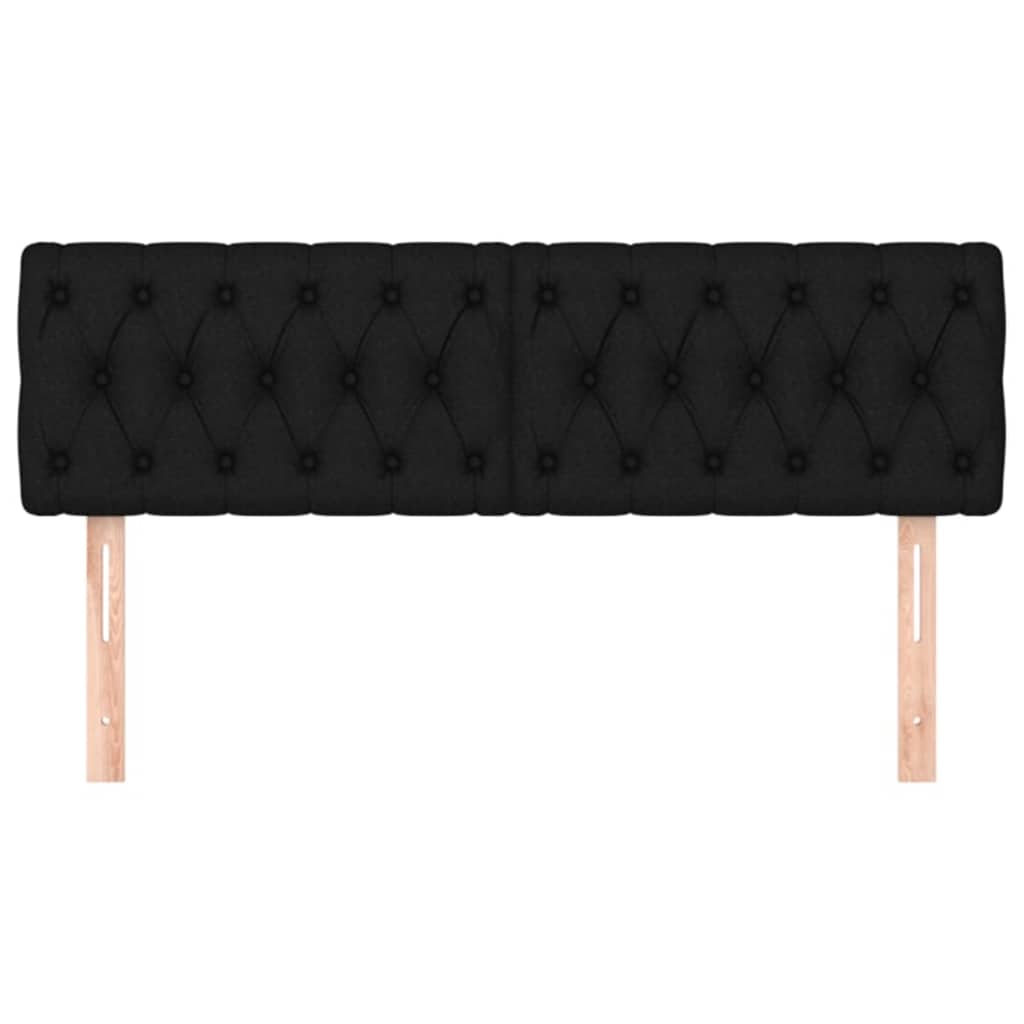 Kopfteile Schwarz 160x7x78/88 cm Stoff