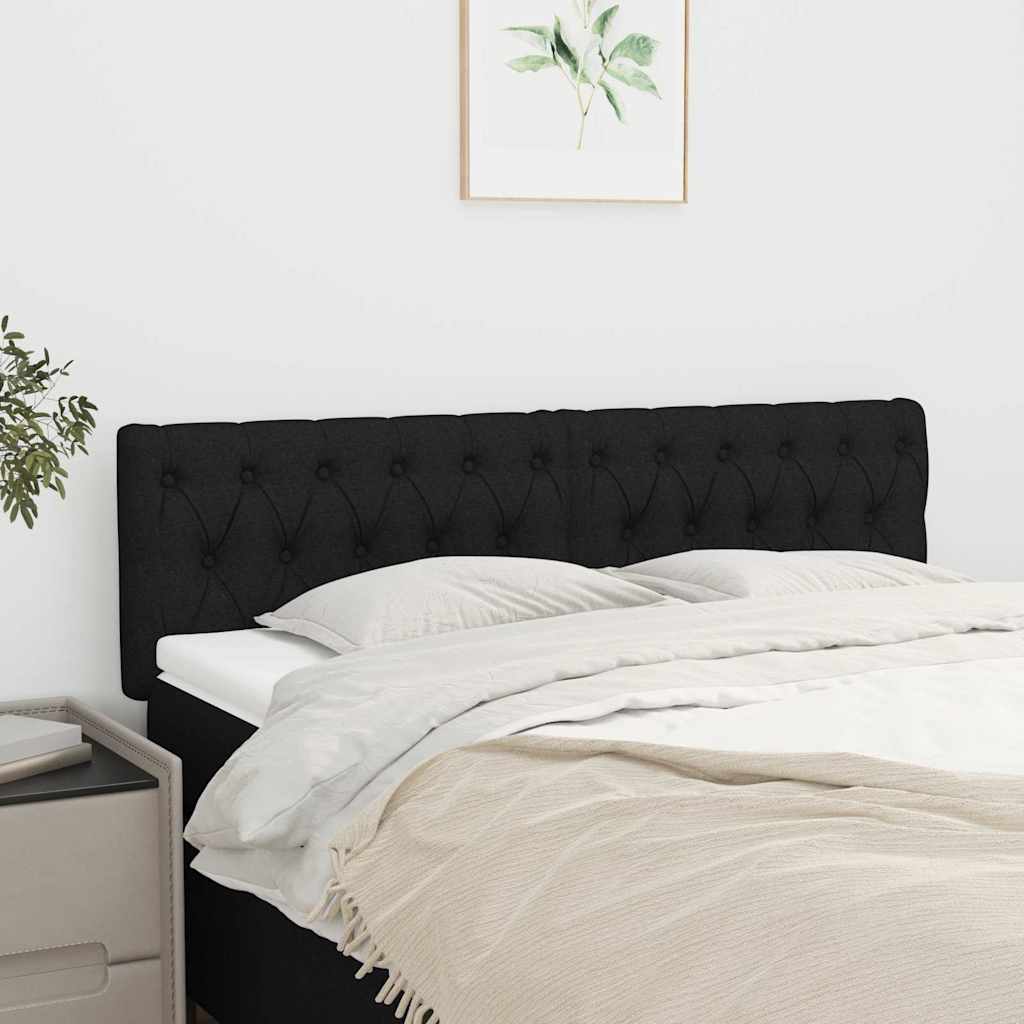 Kopfteile Schwarz 160x7x78/88 cm Stoff