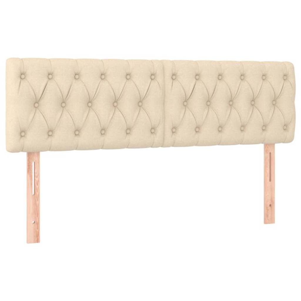 Kopfteile Creme 160x7x78/88 cm Stoff