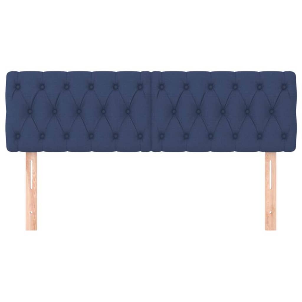 Kopfteile Blau 160x7x78/88 cm Stoff