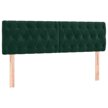 Kopfteile Dunkelgrün 160x7x78/88 cm Samt