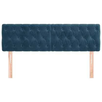 Kopfteile Dunkelblau 160x7x78/88 cm Samt