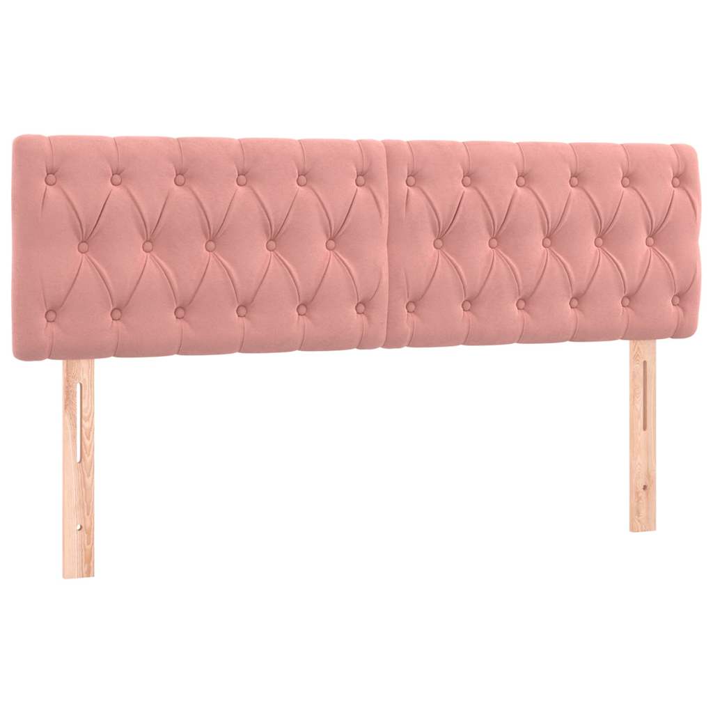 Kopfteile Rosa 160x7x78/88 cm Samt