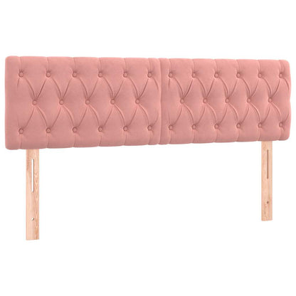 Kopfteile Rosa 160x7x78/88 cm Samt